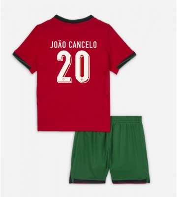 Portugal Joao Cancelo #20 Primera Equipación Niños Eurocopa 2024 Manga Corta (+ Pantalones cortos)